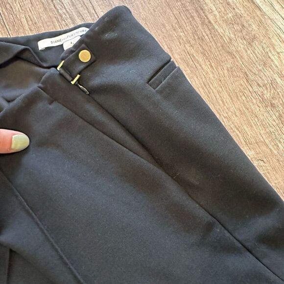 Diane von Furstenberg DVF Women's Floyd Stretch Mid-Rise Ankle Pants Size 4 - Picture 8 of 14